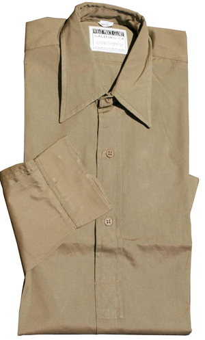 British Army Officer Private Purchase Khaki Poplin Shirt
